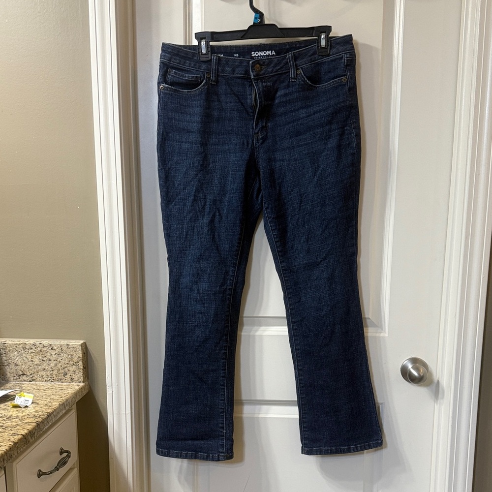 Sonoma Women's Classic Navy Boot Cut Jeans